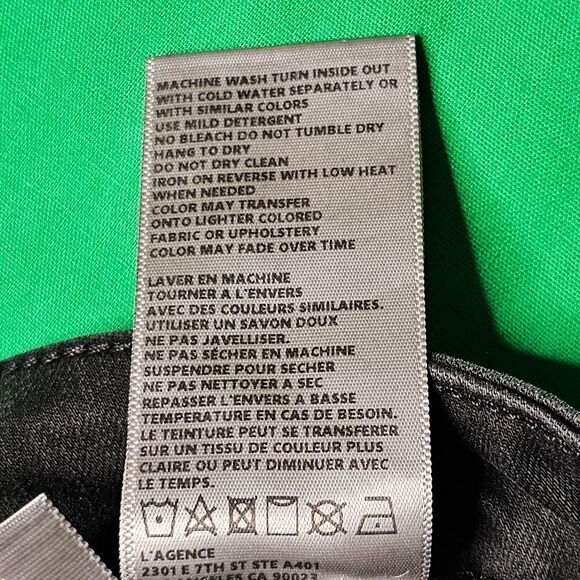 NWT L'AGENCE Margot Jean Dark Graphite Destruct 25 - Picture 6 of 6